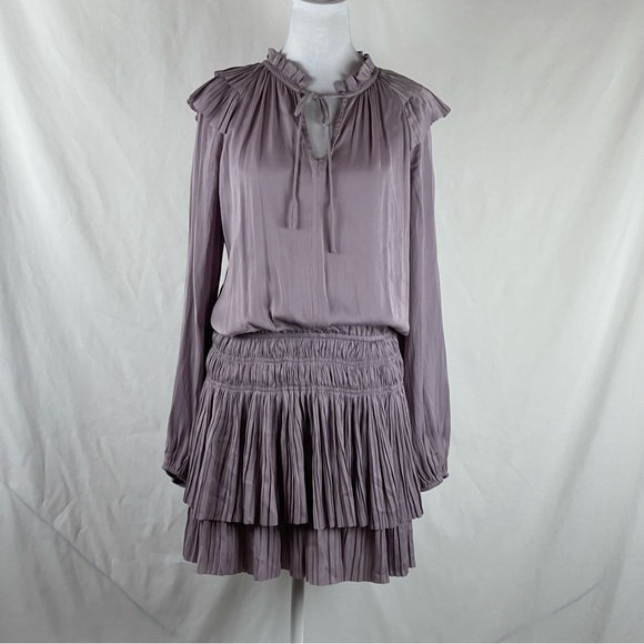 Current Air Lilac Purple Ruffled Coastal CowGirl Mini Dress NWOT Size M - Picture 2 of 12